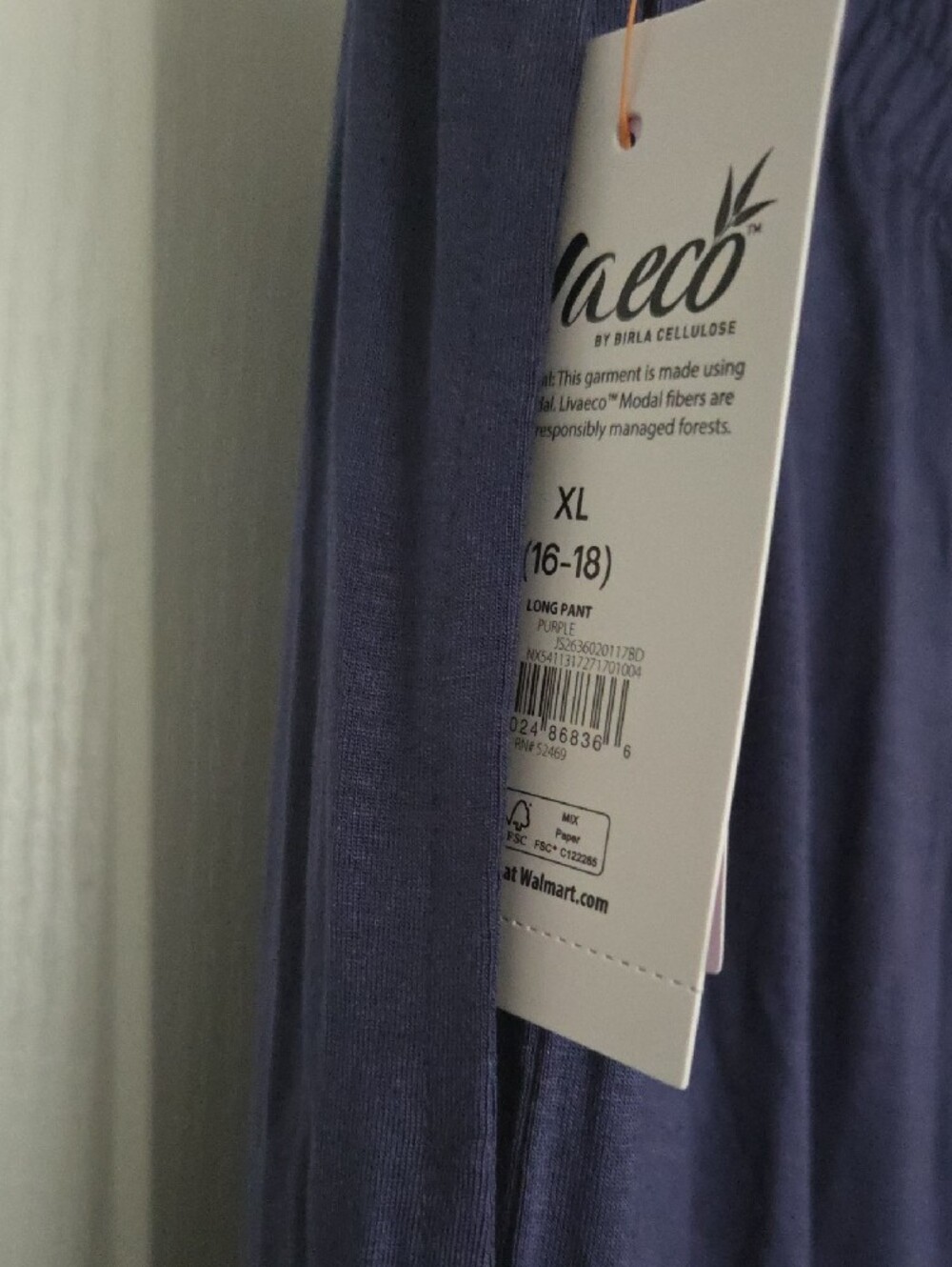 Joyspun Navy Lounge Pants XL - Elastic Waist - Picture 3 of 4